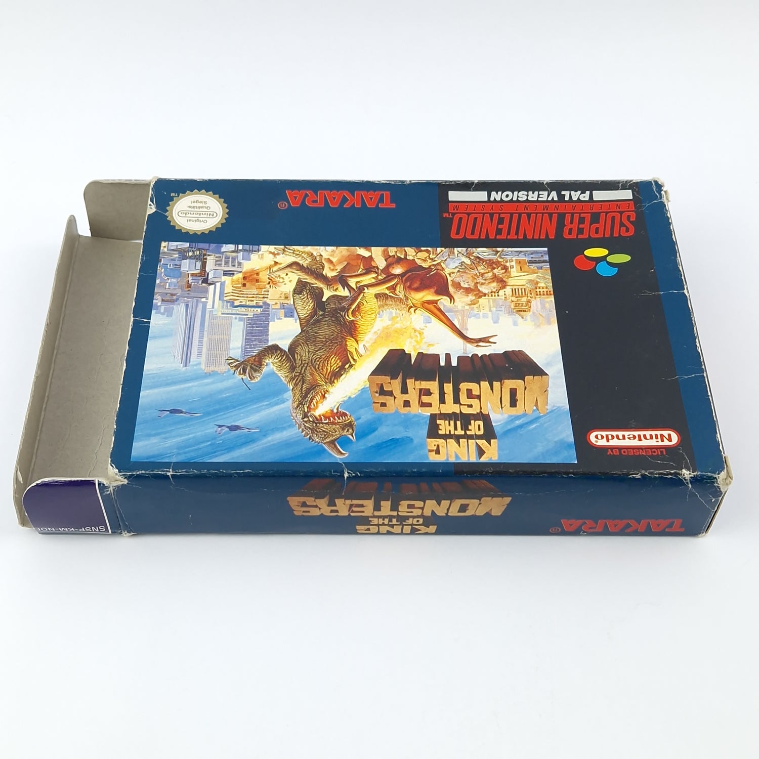 Super Nintendo Game: King of the Monsters - Module Instructions OVP cib / SNES