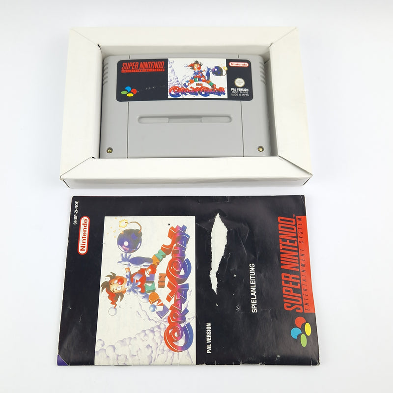 Super Nintendo Game: Kid Klown in Crazy Chase - Module Instructions OVP SNES NOE