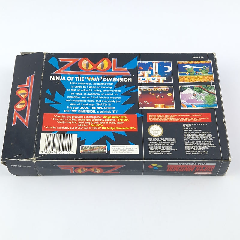 Super Nintendo Game: Zool - Module Instructions OVP Without Inlay / SNES UKV