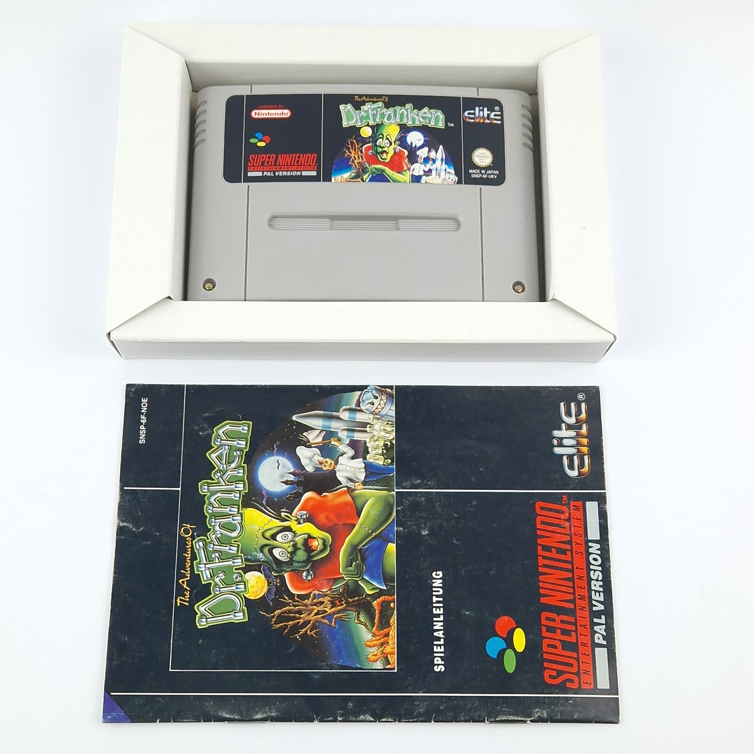 Super Nintendo Game: Dr. Franken - Module instructions OVP cib / SNES PAL NOE