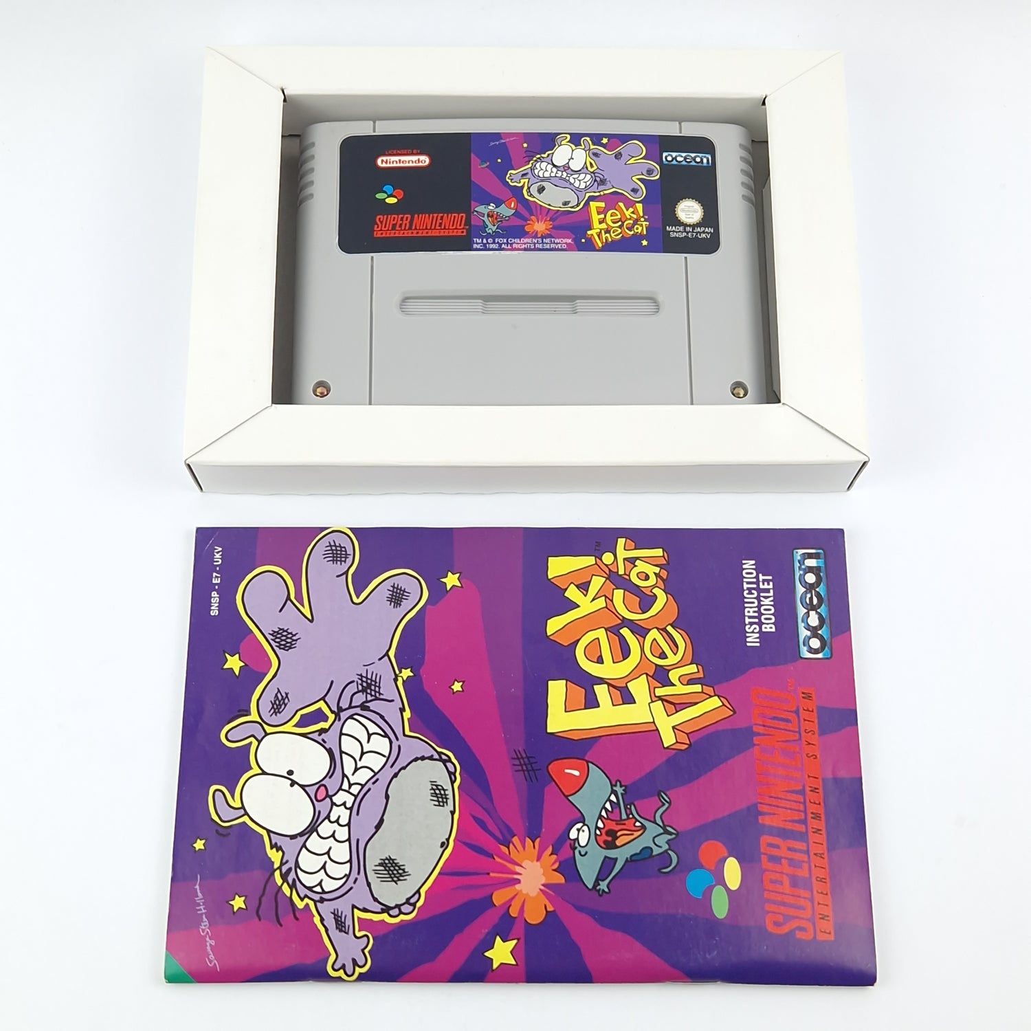 Super Nintendo Spiel : EEk! The Cat - Modul Anleitung OVP cib / SNES PAL UKV