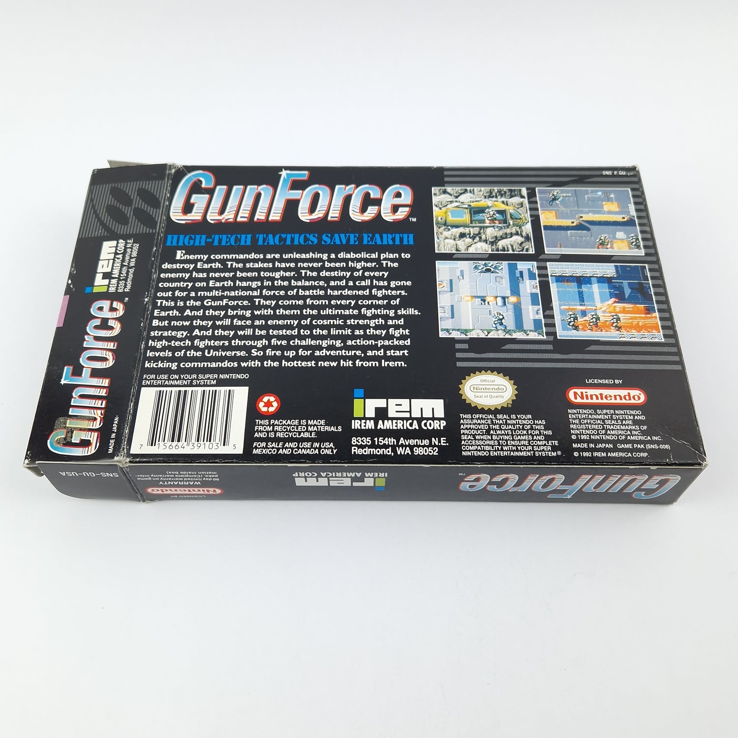 Super Nintendo Game: Gun Force - Module Instructions OVP cib / SNES NTSC-U/C USA