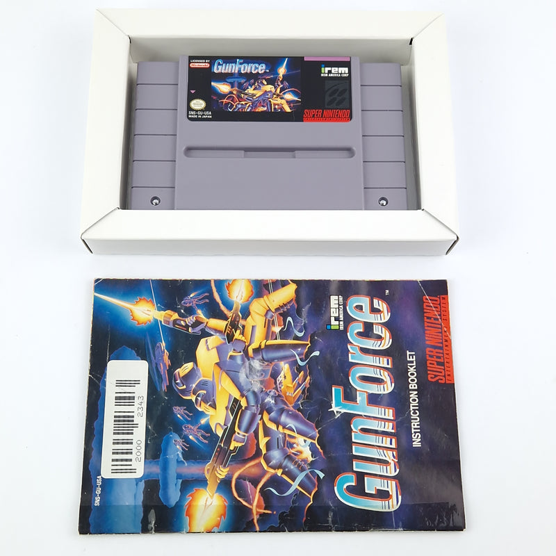 Super Nintendo Game: Gun Force - Module Instructions OVP cib / SNES NTSC-U/C USA