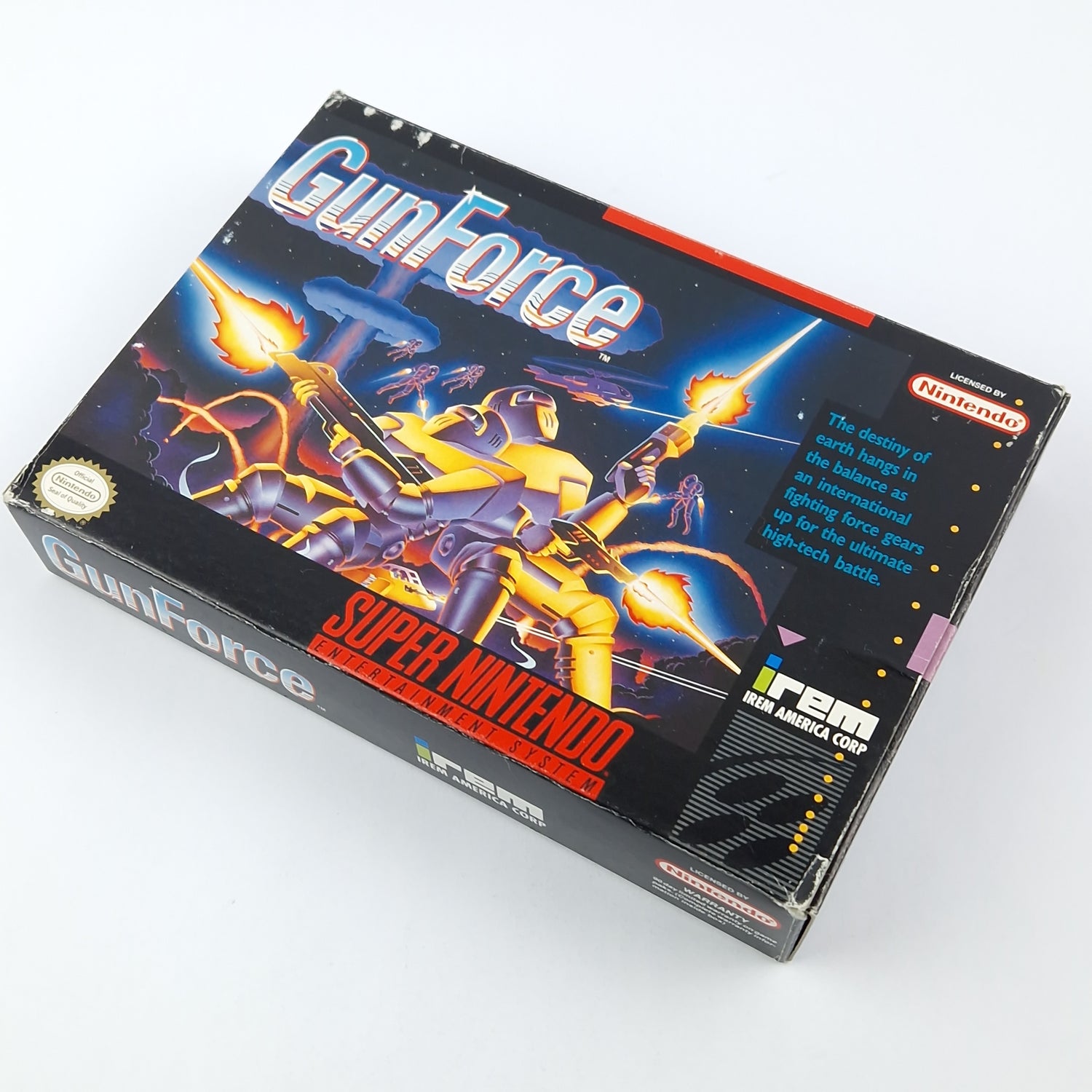 Super Nintendo Game: Gun Force - Module Instructions OVP cib / SNES NTSC-U/C USA