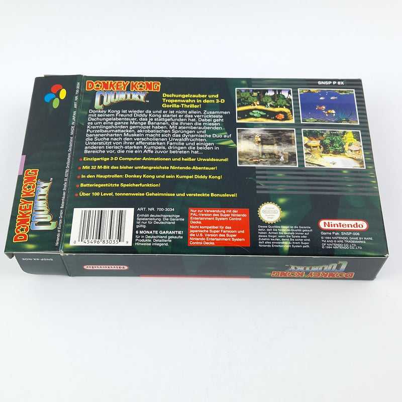 Super Nintendo Game: Donkey Kong Country 1 - Module Instructions OVP cib SNES NOE