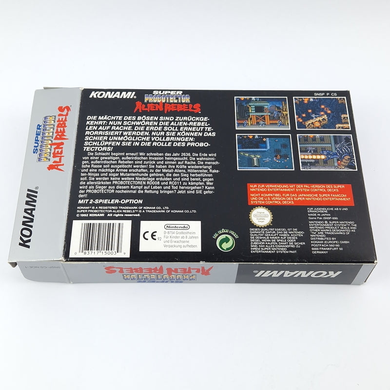 Super Nintendo Game: Super Probotector Alien Rebels - Module Instructions OVP SNES