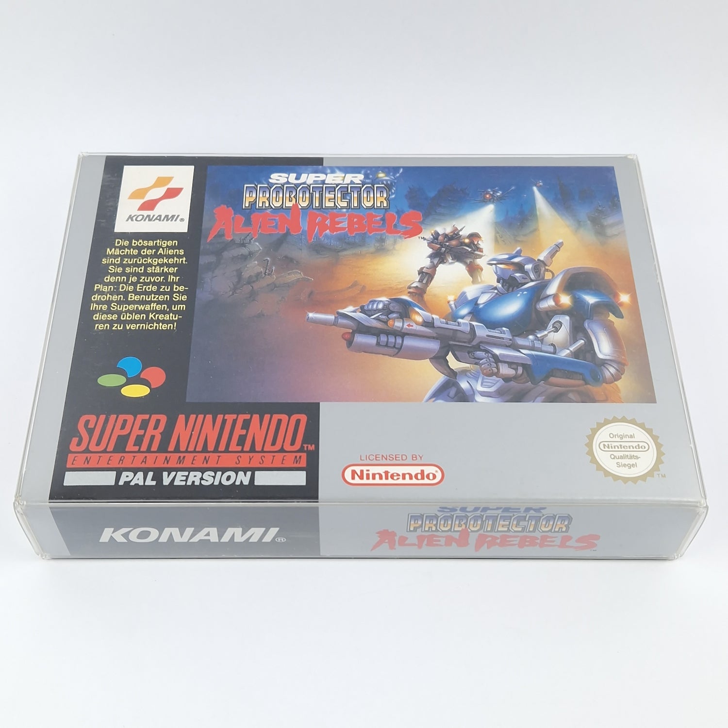 Super Nintendo Game: Super Probotector Alien Rebels - Module Instructions OVP SNES