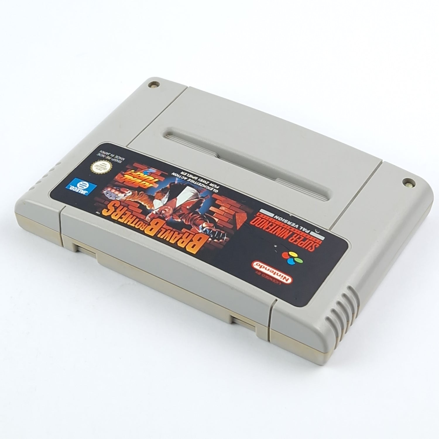 Super Nintendo Spiel : Brawl Brothers Rival Turf - SNES Modul Cartridge NOE