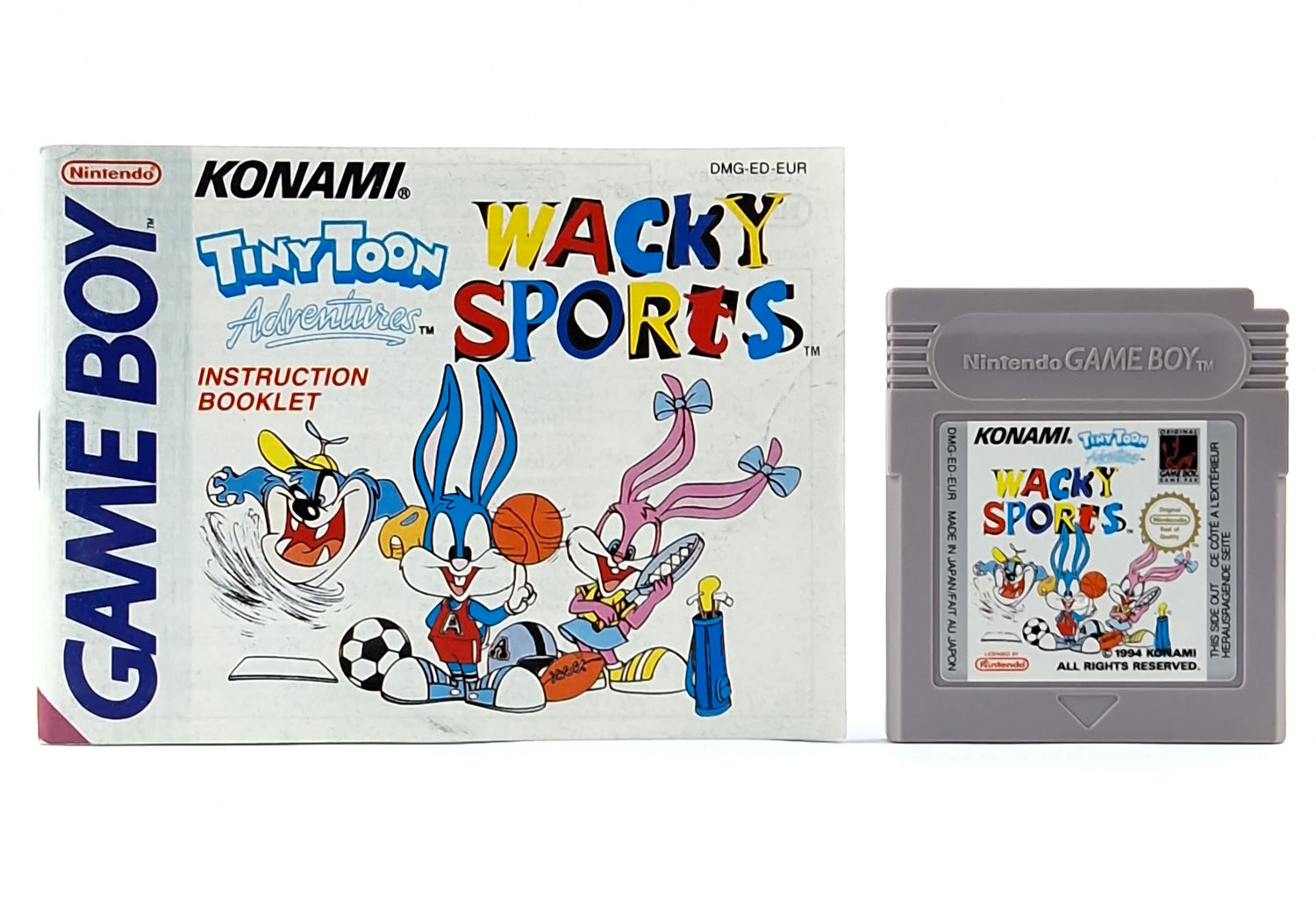 Nintendo Game Boy Classic Game: Tiny Toon Wild & Wacky Sports + Instructions