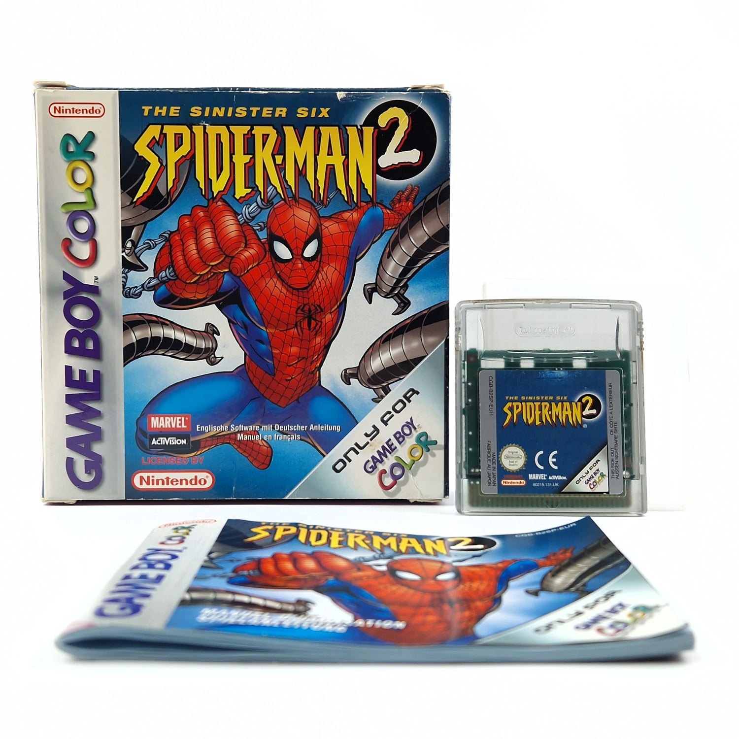 Nintendo Game Boy Color Spiel : The Sinister Six Spider-Man 2 / OVP GBC EUR