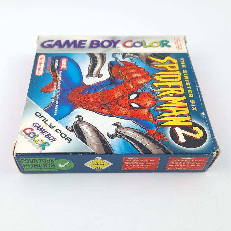 Nintendo Game Boy Color Spiel : The Sinister Six Spider-Man 2 / OVP GBC EUR