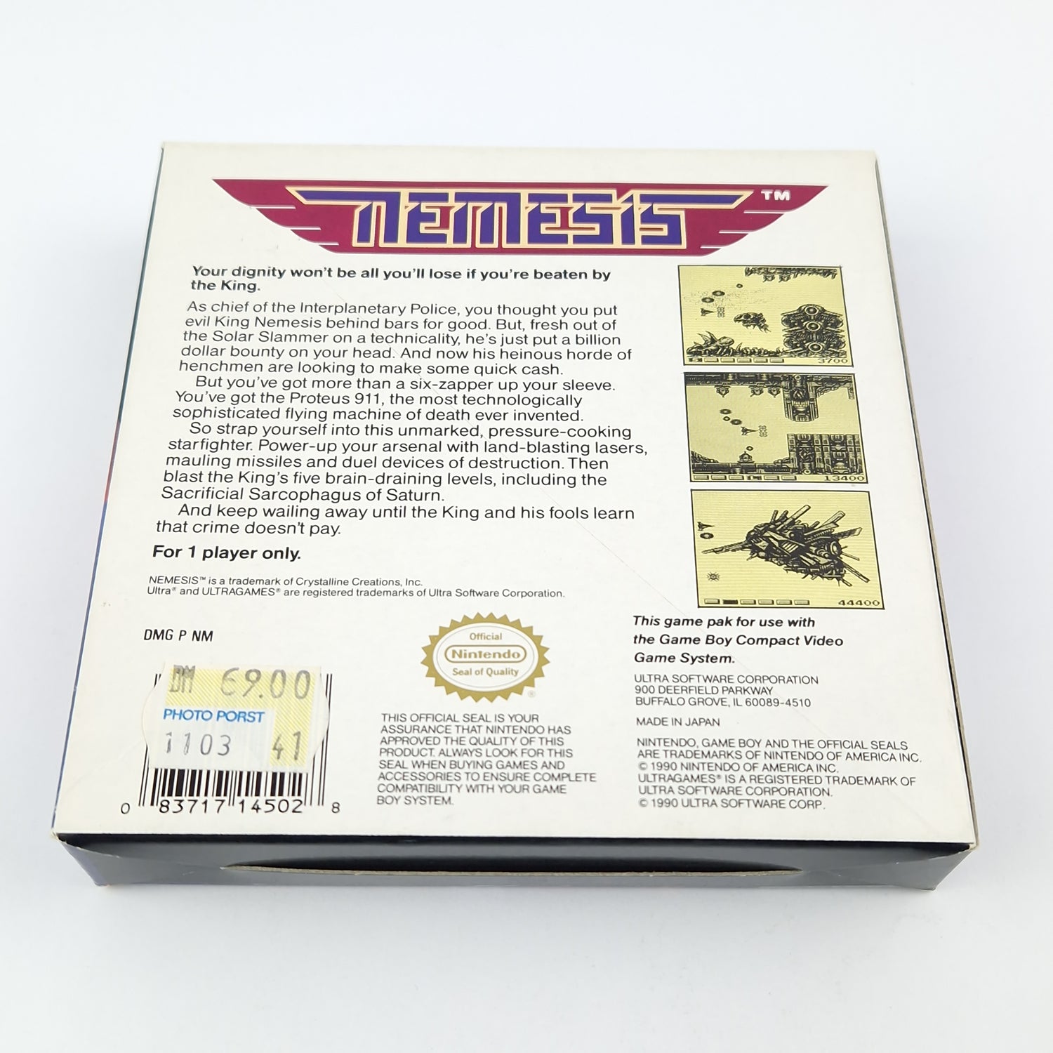 Nintendo Game Boy Classic Game: Nemesis - NTSC-U/C USA Version GAMEBOY OVP