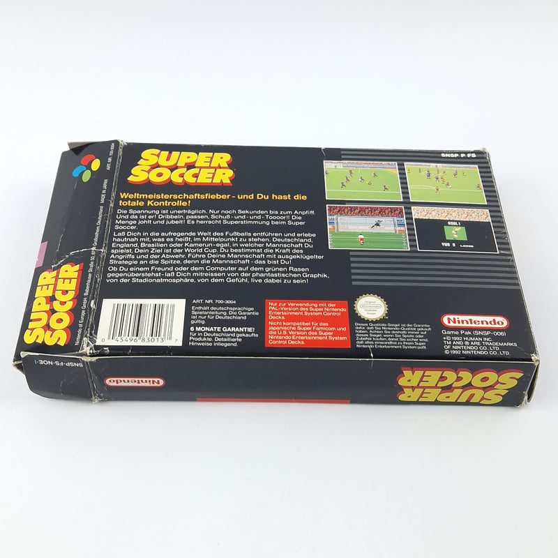 Super Nintendo Game: Super Soccer Football - Module Instructions Original Box - SNES NOE-1