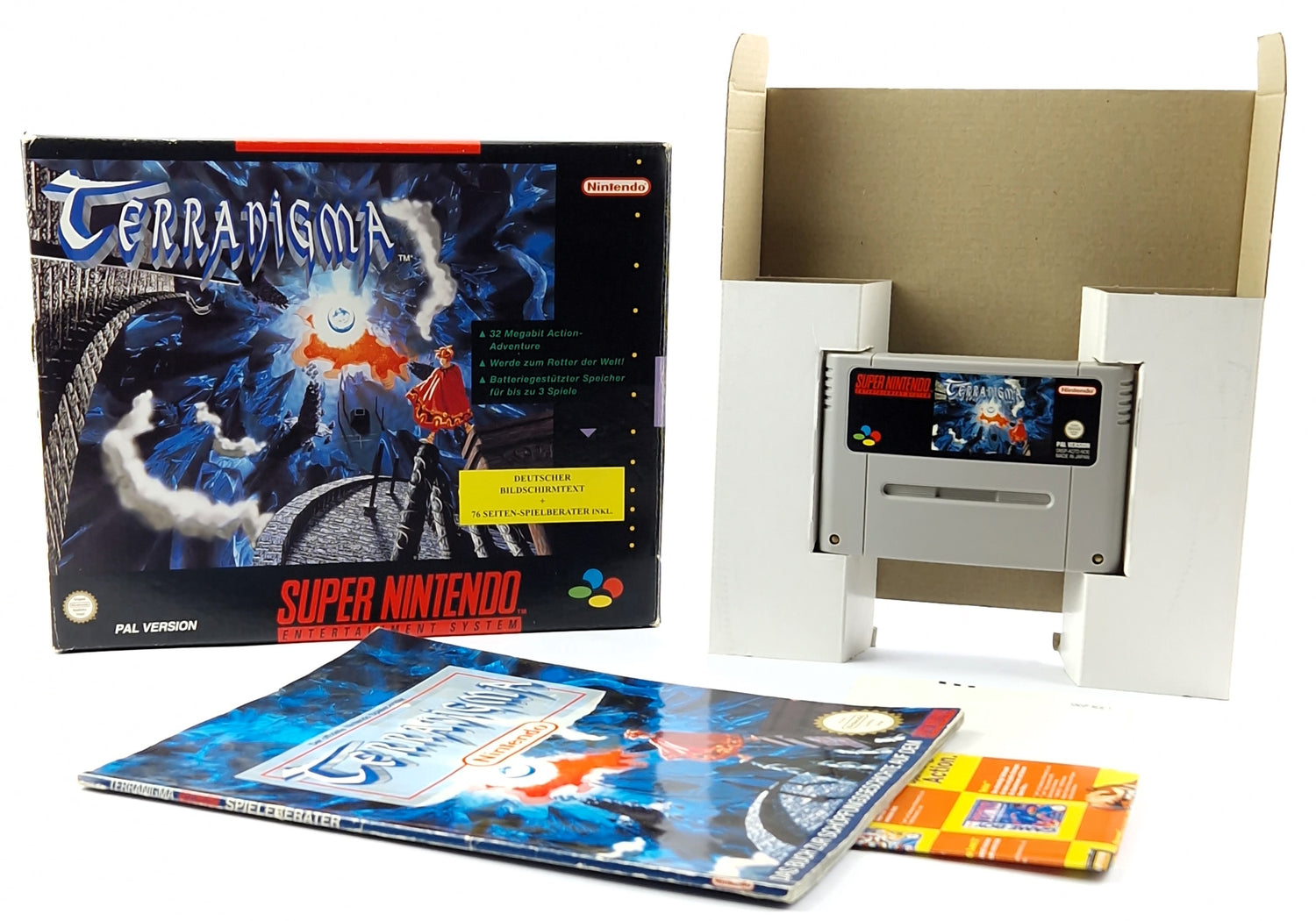 Super Nintendo Spiel : Terranigma - Modul Anleitung OVP cib Big Box SNES PAL NOE