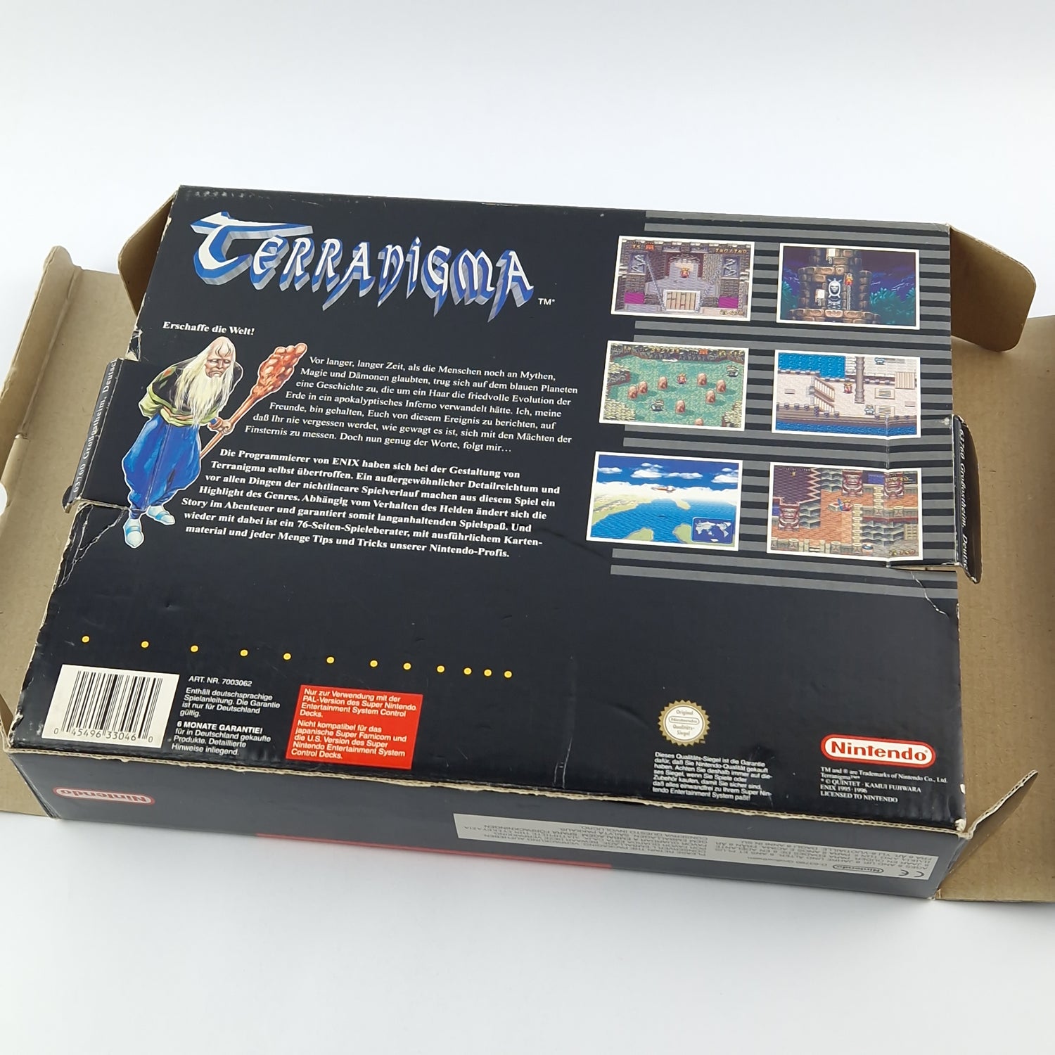 Super Nintendo Spiel : Terranigma - Modul Anleitung OVP cib Big Box SNES PAL NOE