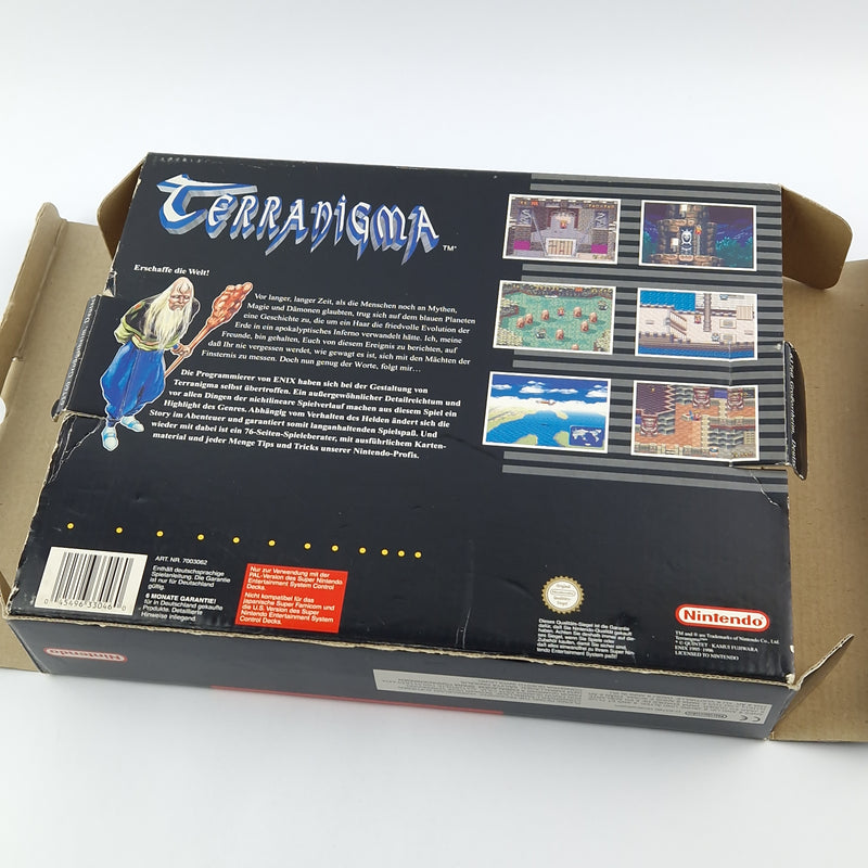 Super Nintendo Game: Terranigma - Module Instructions OVP cib Big Box SNES PAL NOE