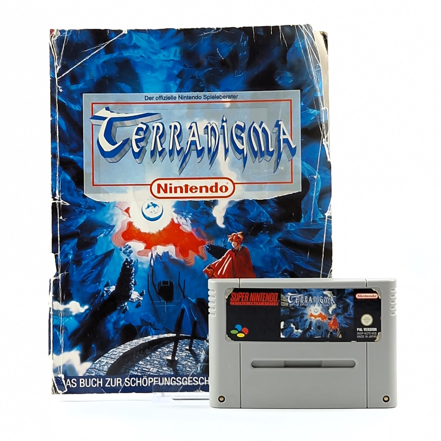 Super Nintendo Game: Terranigma + Game Advisor - Module / Cartridge / SNES