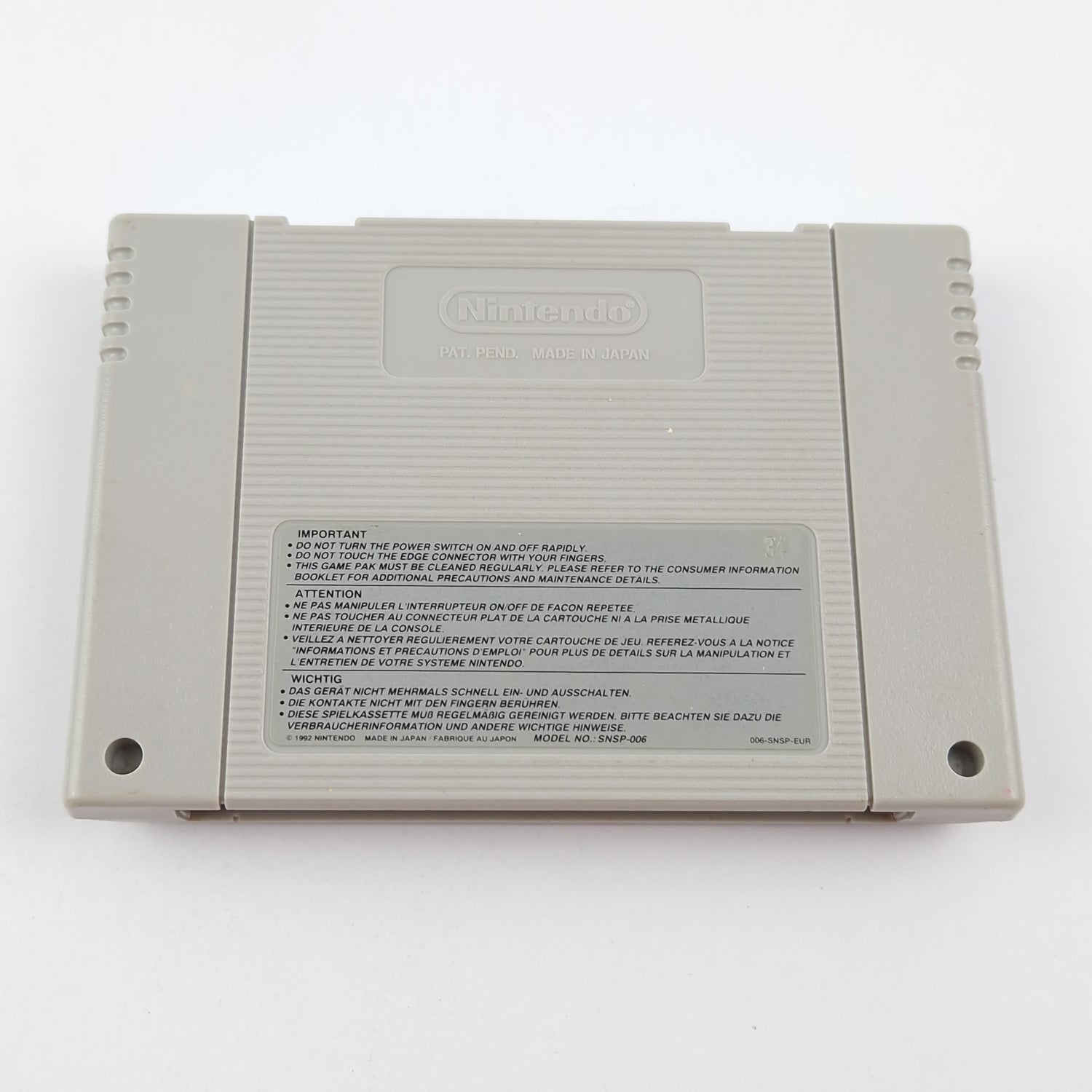 Super Nintendo Game: Terranigma + Game Advisor - Module / Cartridge / SNES