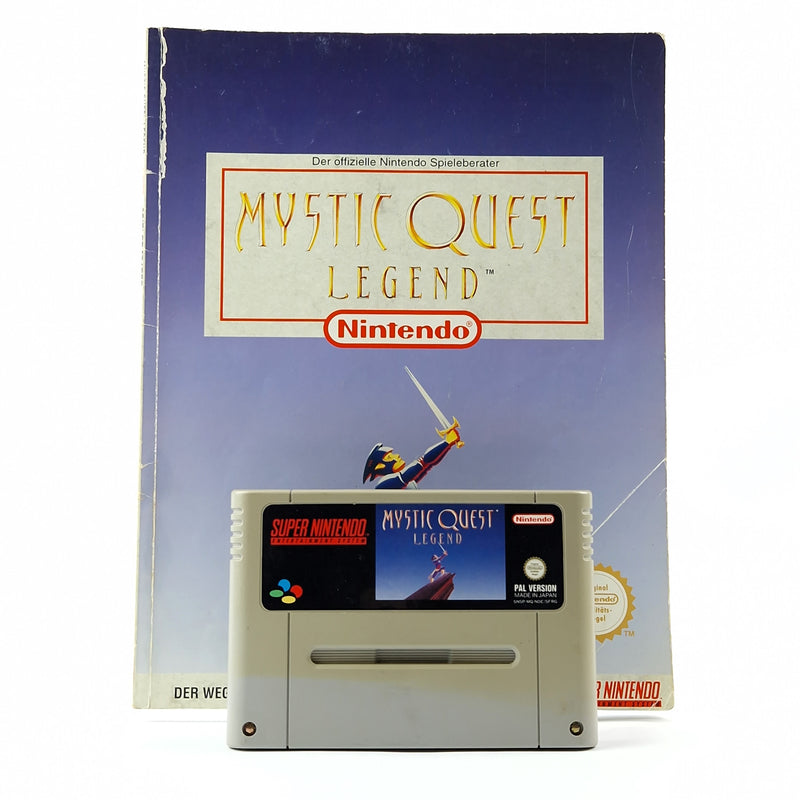 Super Nintendo Game: Mystic Quest Legend + Game Advisor Module Cartridge SNES