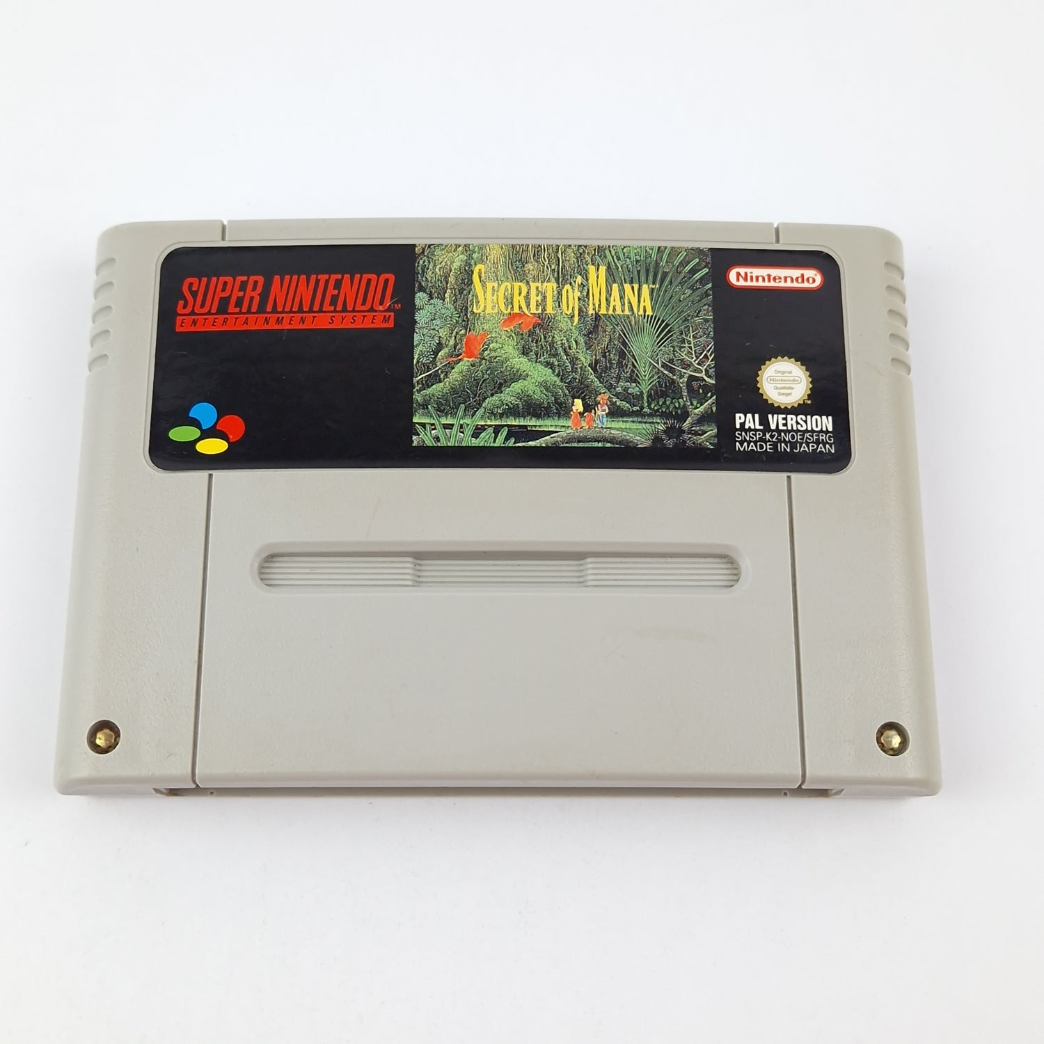 Super Nintendo Game: Secret of Mana + Game Advisor Module Cartridge SNES