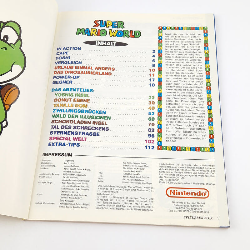 Super Nintendo Game Advisor : Super Mario World - SNES Solution Book Guide SMW