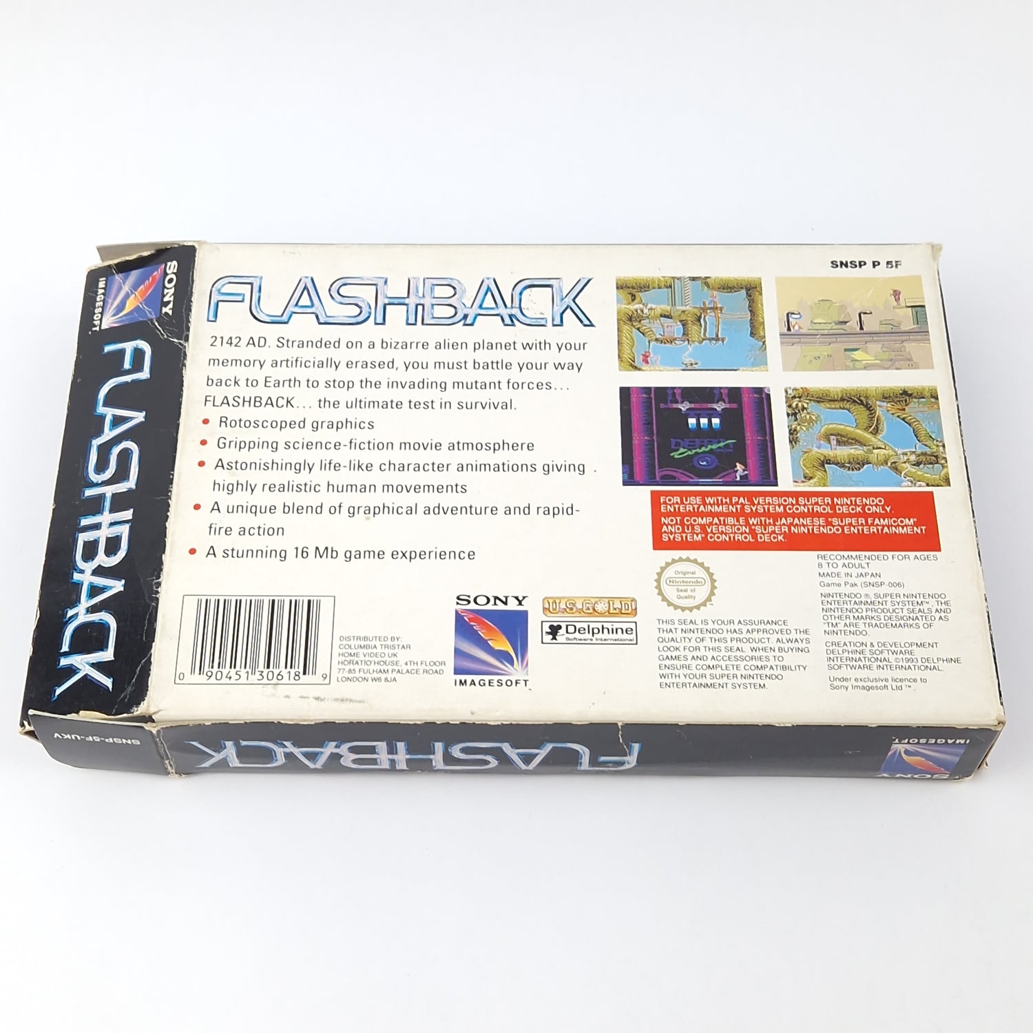 Super Nintendo Game: Flashback - Module OVP without instructions / SNES PAL UKV