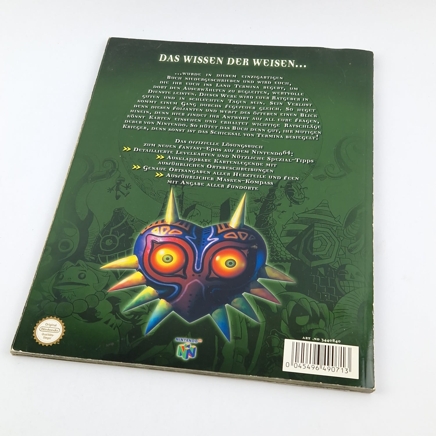 Nintendo 64 game: Zelda Majora's Mask + game advisor / solution book - N64 module