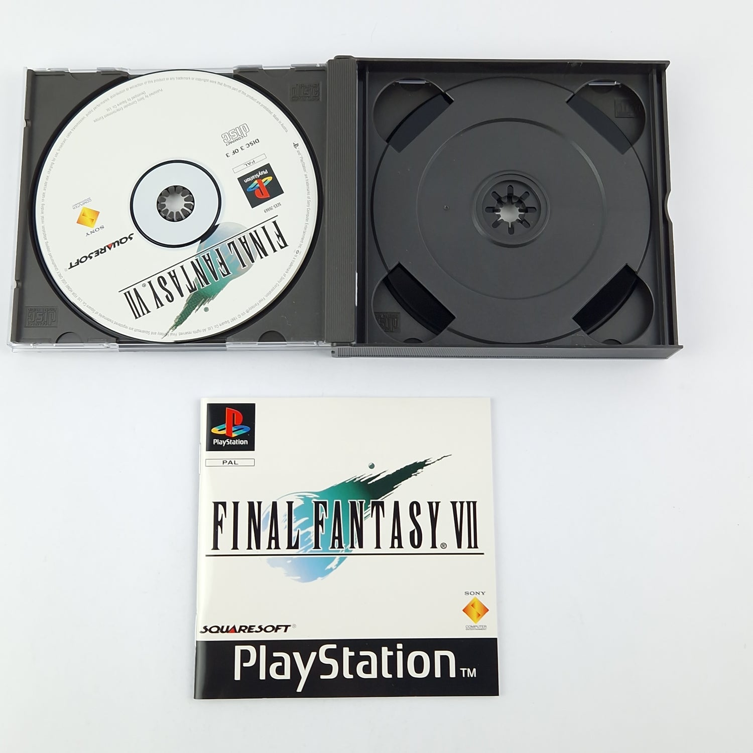 Playstation 1 Spiel : Final Fantasy VII - OVP Double Case PS1 PSX Psone PAL FF7