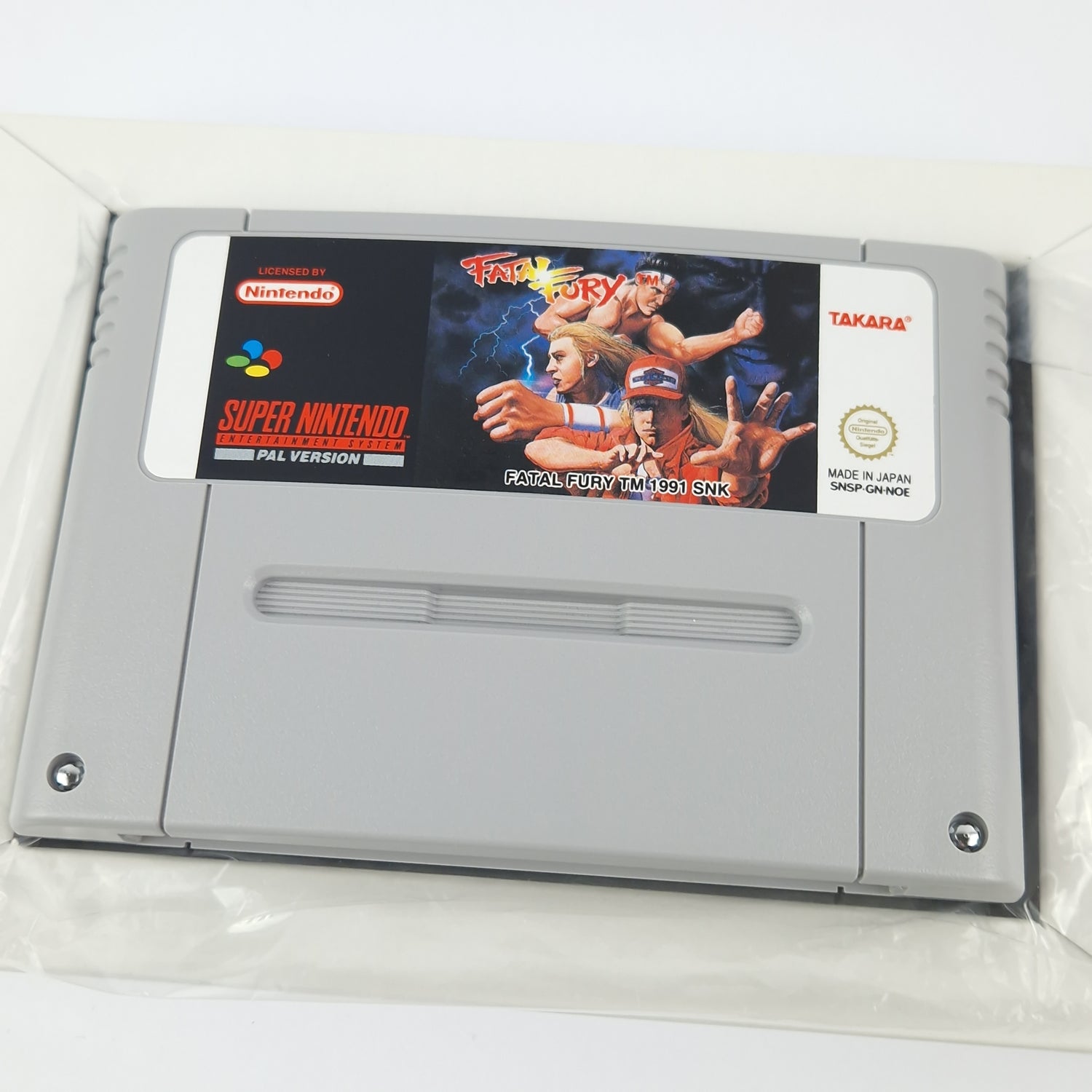 Super Nintendo game: Fatal Fury - SNES module instructions OVP cib / PAL version