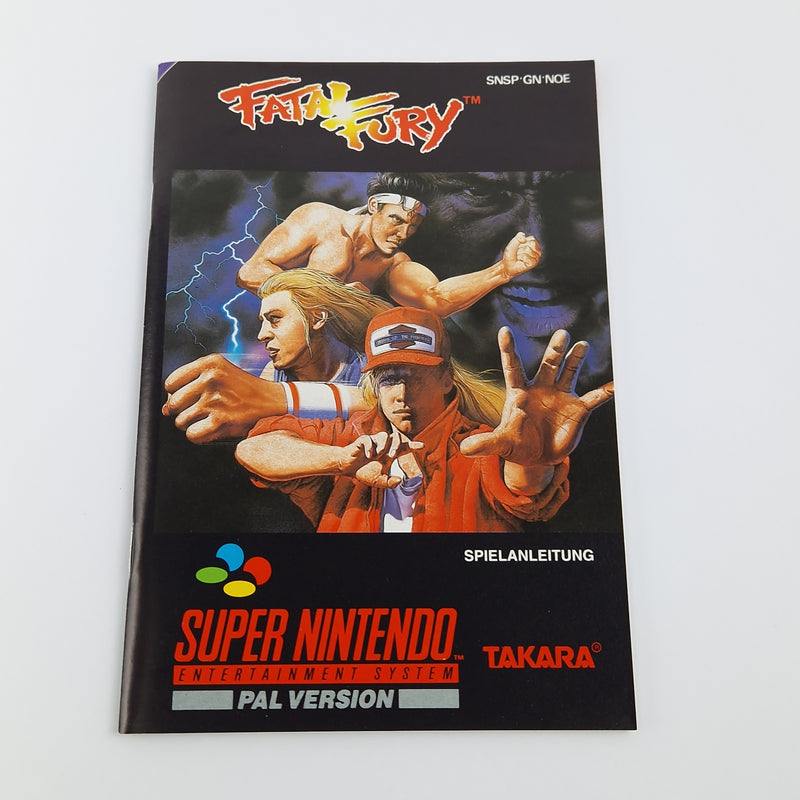 Super Nintendo game: Fatal Fury - SNES module instructions OVP cib / PAL version