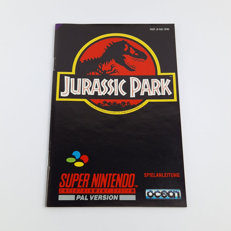 Super Nintendo Game: Jurassic Park - Module Instructions OVP cib | SNES PAL