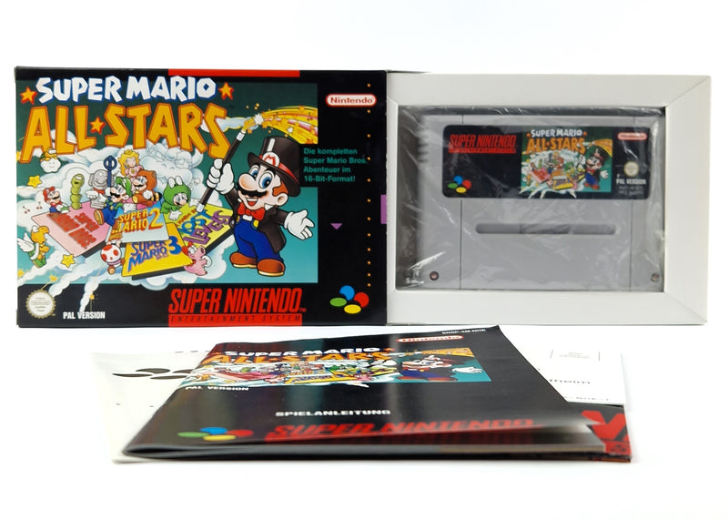 Super Nintendo Spiel : Super Mario Allstars - Modul Anleitung OVP cib / SNES PAL