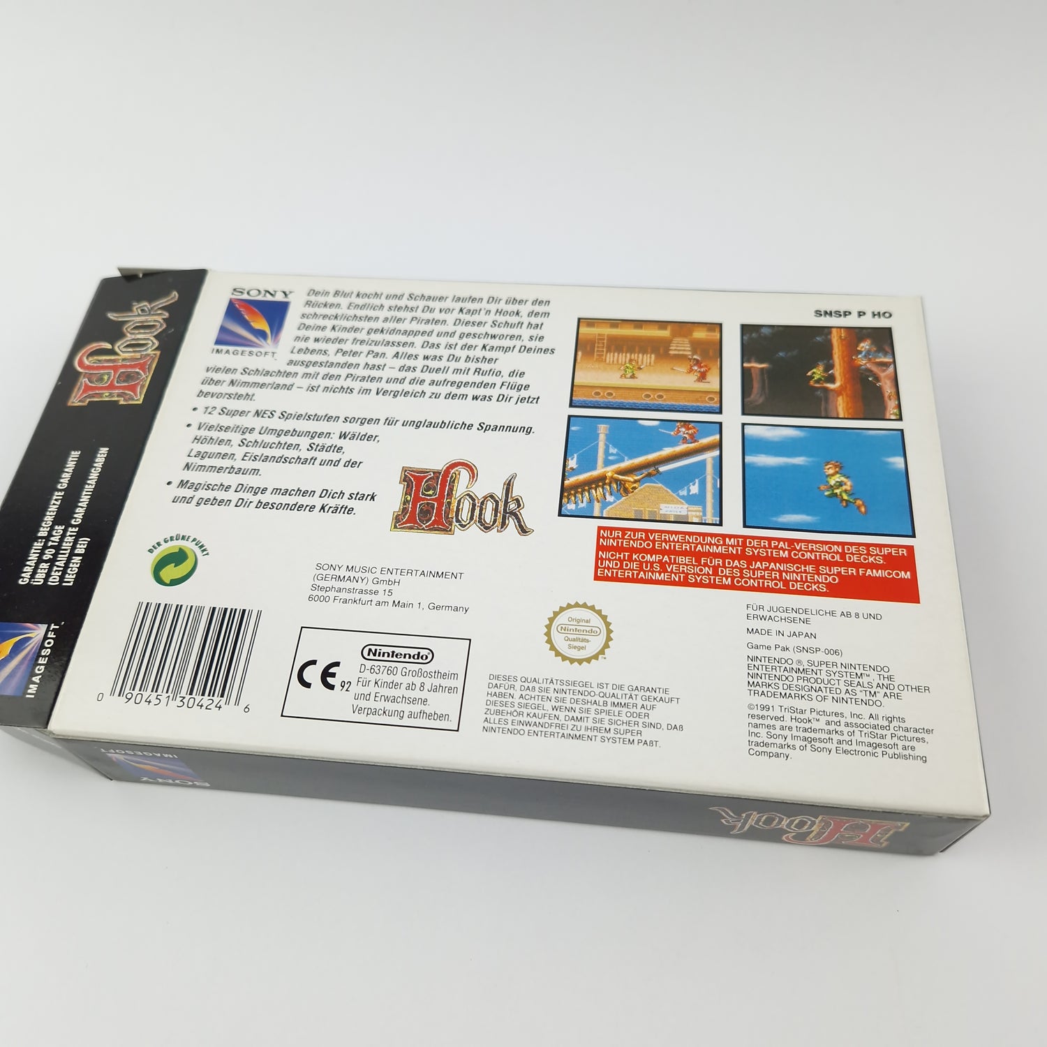 Super Nintendo Game: Hook - Module Instructions OVP cib / SNES Captain Hook PAL