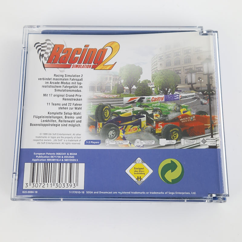 Sega Dreamcast Spiel : Racing 2 Simulation - CD Anleitung OVP cib | DC PAL EIDOS