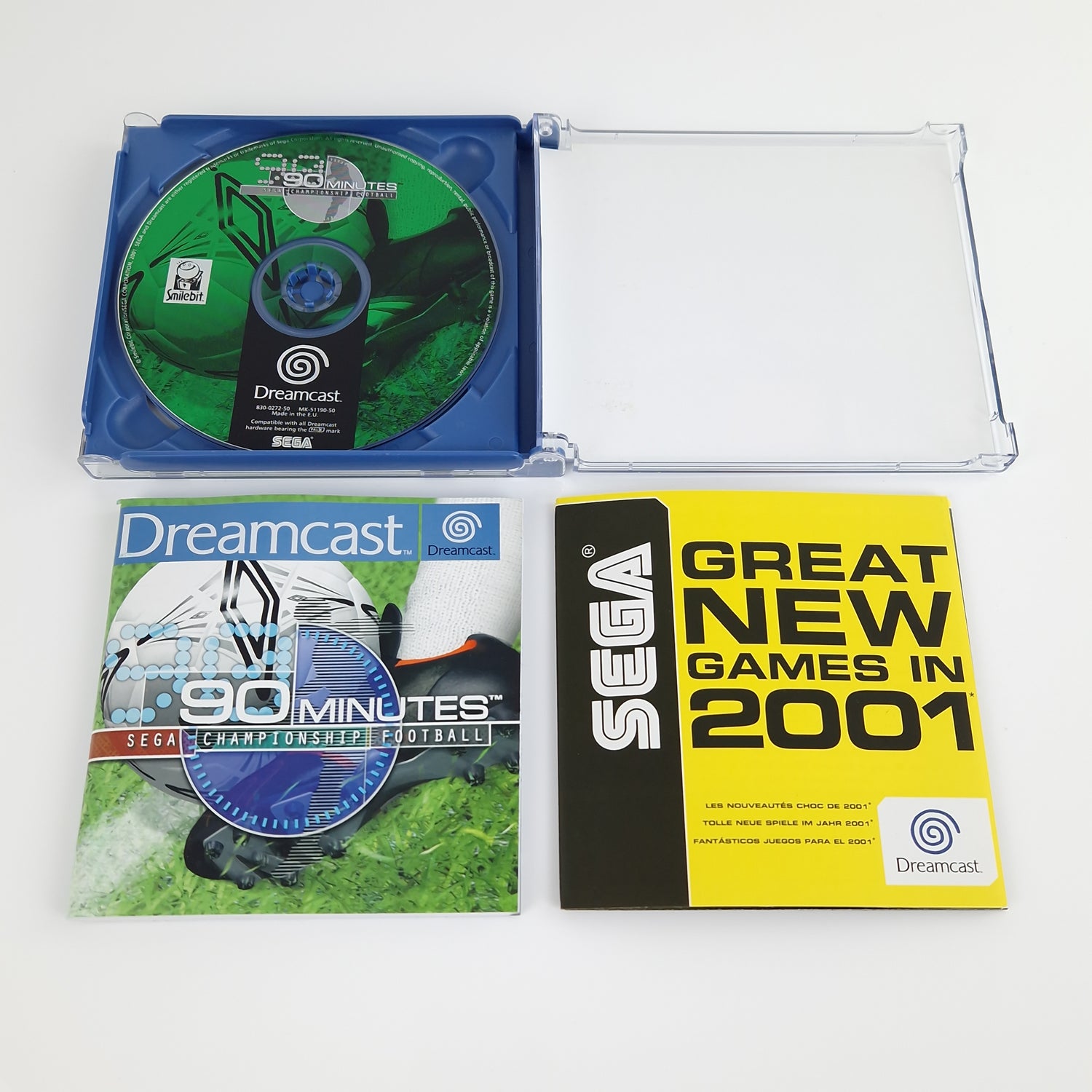 Sega Dreamcast Spiel : 90 Minutes Championship Football - CD Anleitung OVP cib