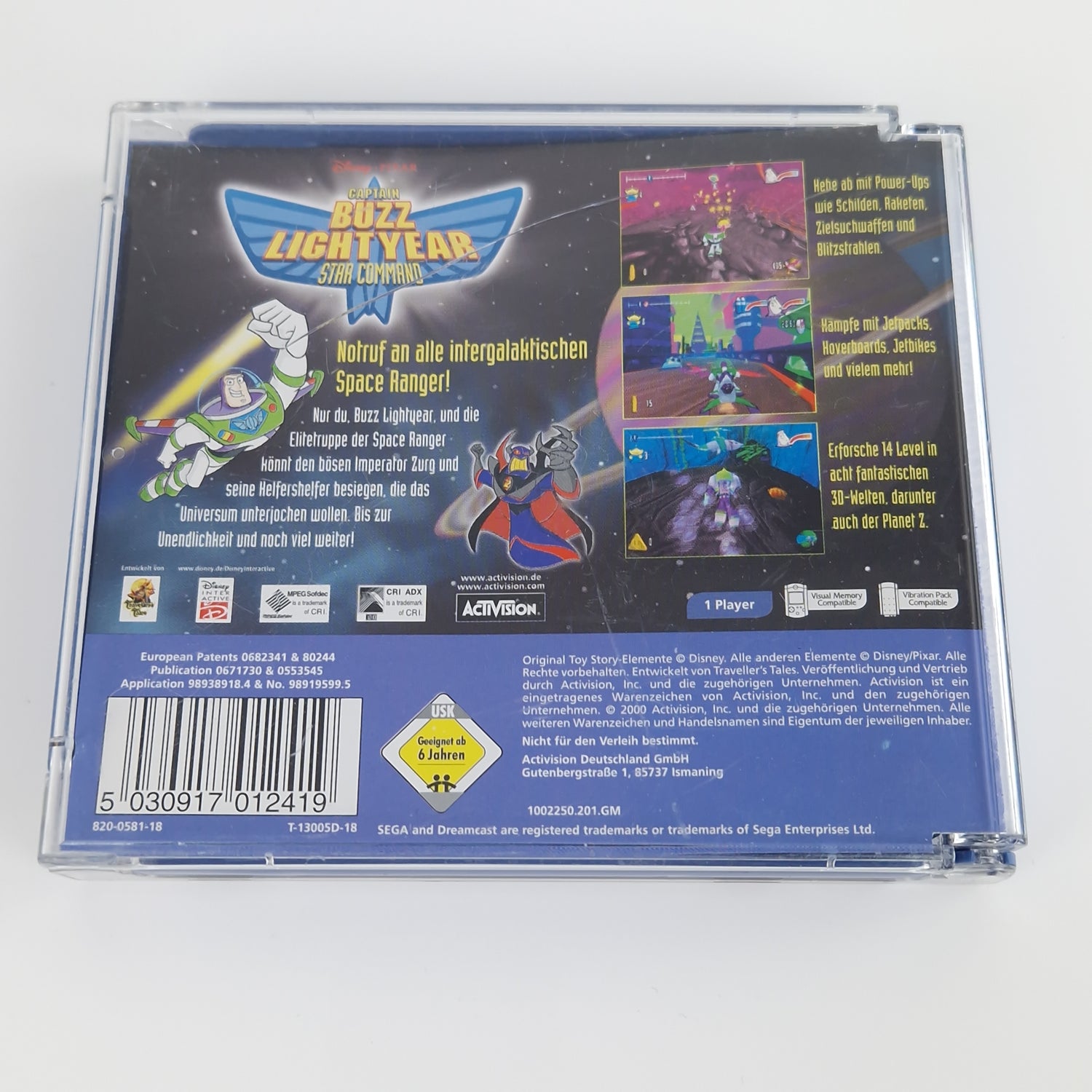 Sega Dreamcast Spiel : Captain Buzz Light Year Star Command - CD Anl OVP cib