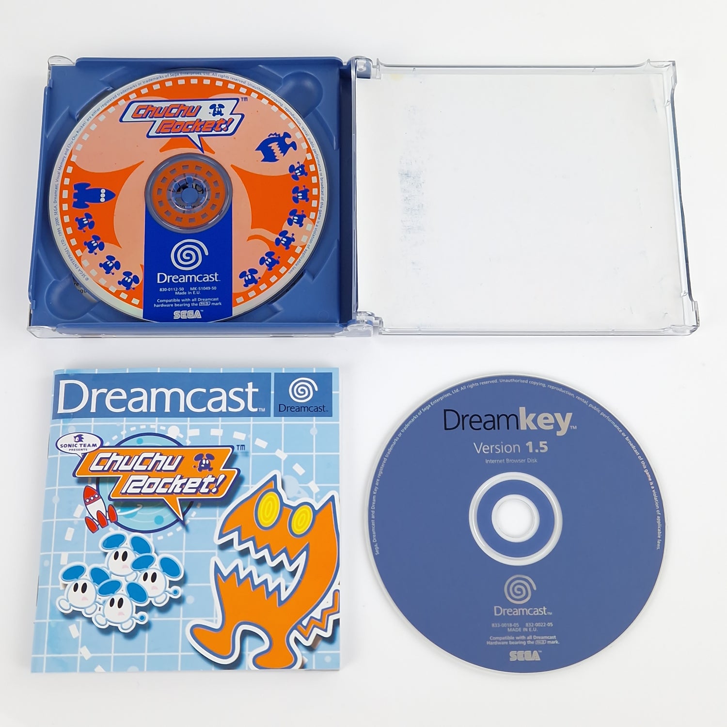 Sega Dreamcast Spiel : ChuChu Rocket! + Dreamkey 1.5 - CD Anleitung OVP | DC PAL