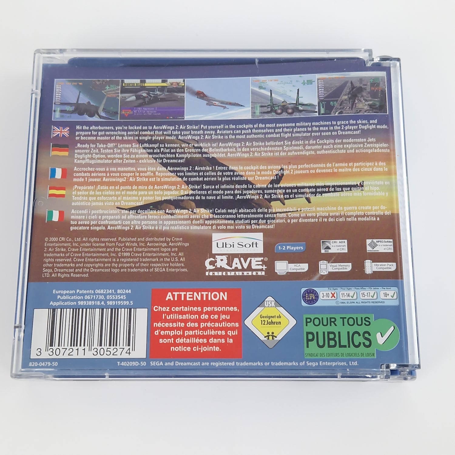 Sega Dreamcast Spiel : Aerowings 2 Airstrike - CD Anleitung OVP | PAL DC cib