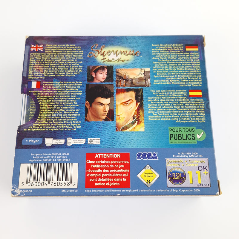 Sega Dreamcast Spiel : Shenmue - CD Anleitung OVP | PAL DC CIB Game