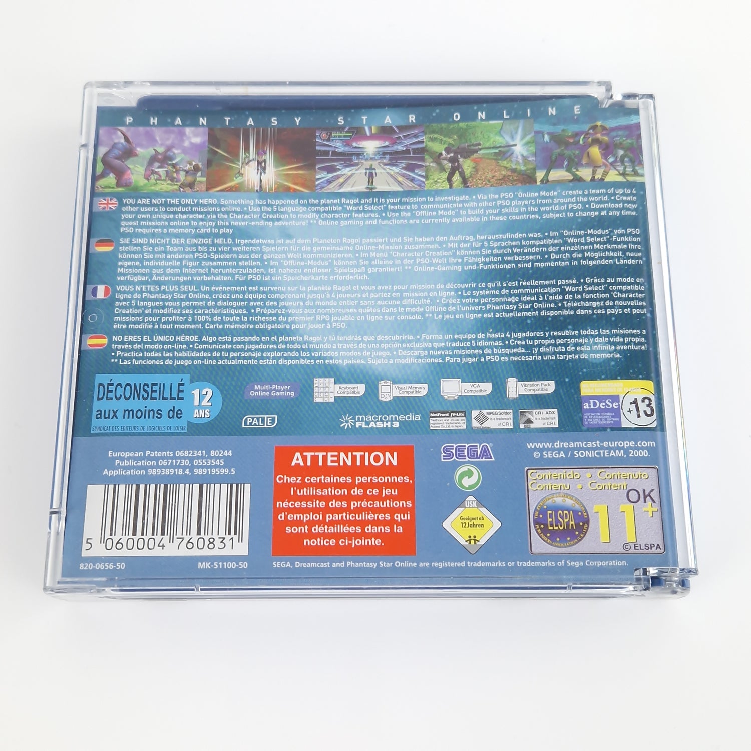 Sega Dreamcast Spiel : Phantasy Star Online - CD Anleitung OVP | PAL CIB