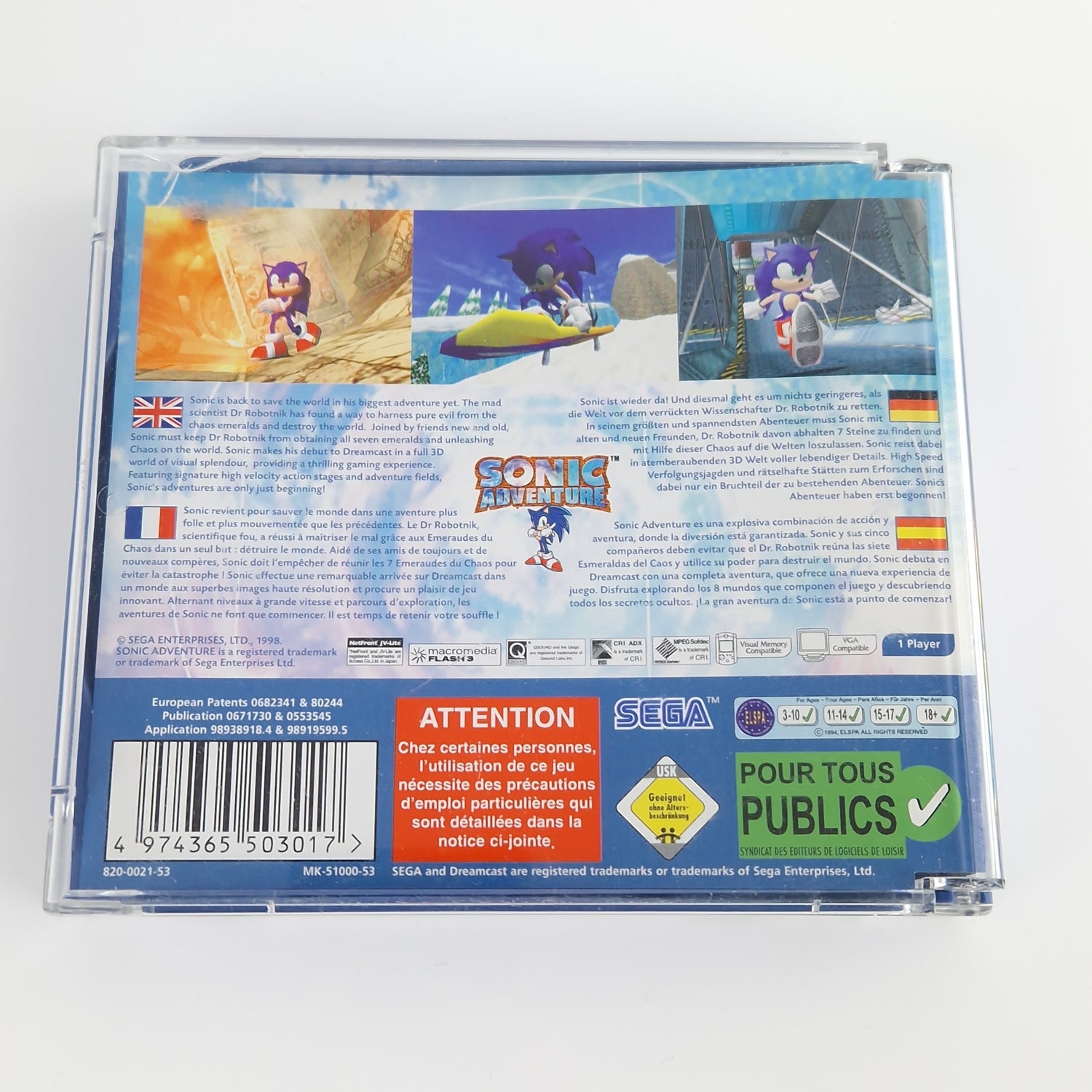 Sega Dreamcast Spiel : Sonic Adventure - CD Anleitung OVP | PAL DC CIB Game