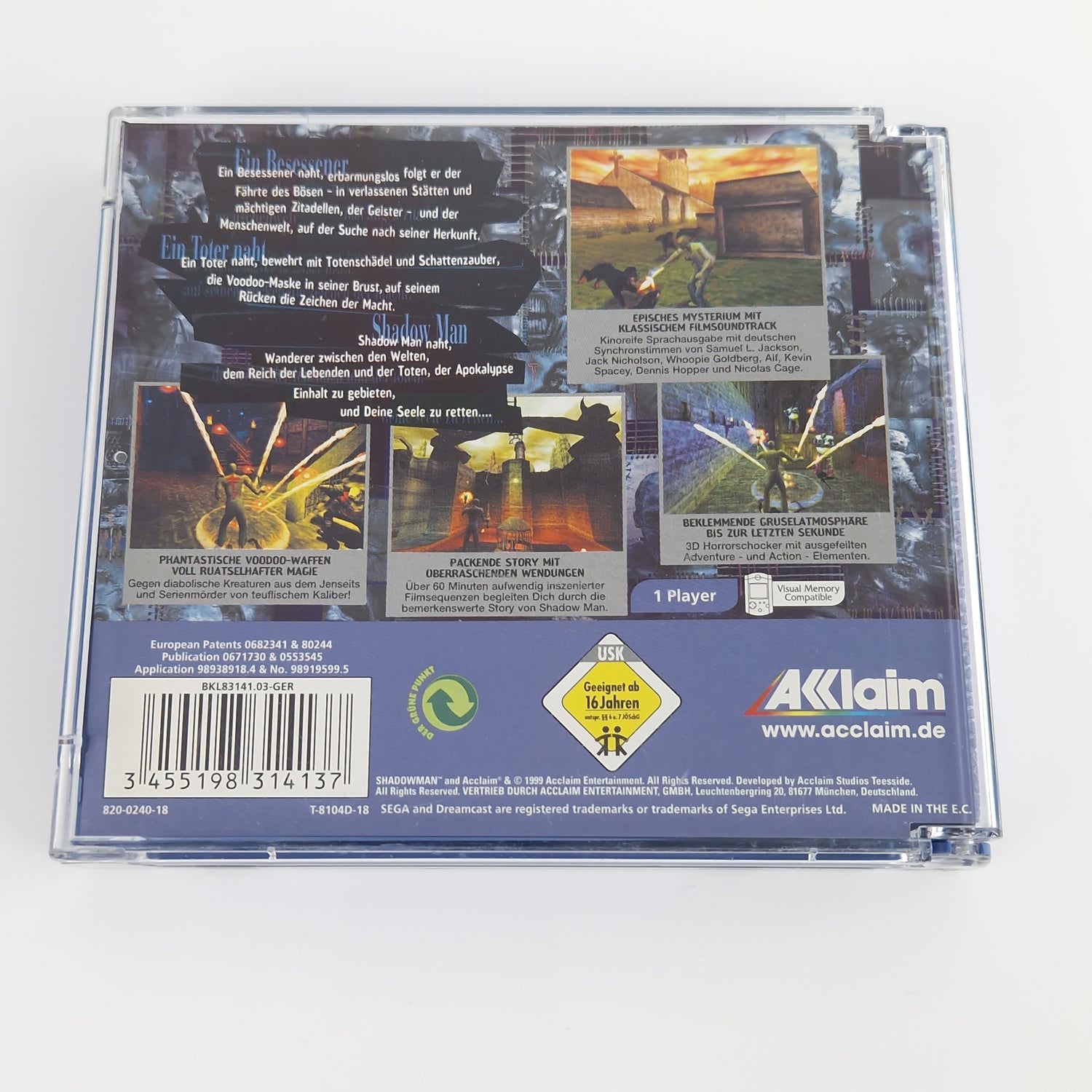 Sega Dreamcast Spiel : Shadow Man Rette deine Seele - CD Anleitung OVP | PAL