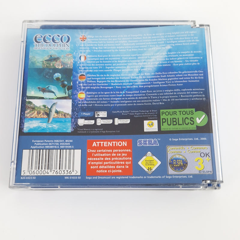 Sega Dreamcast Spiel : Ecco The Dolphin - CD Anleitung OVP | PAL DC CIB Game