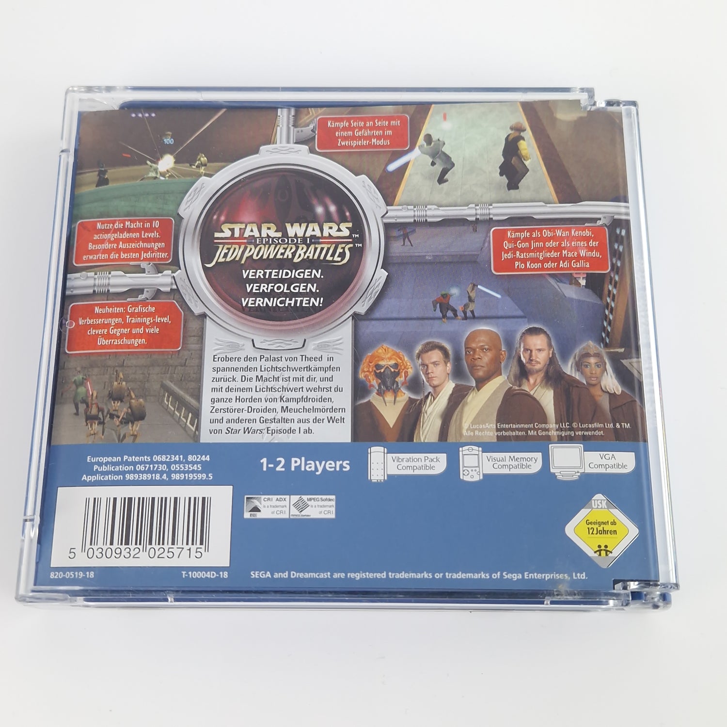 Sega Dreamcast Spiel : Star Wars Episode I Jedi Power Battles - CD Anleitung OVP