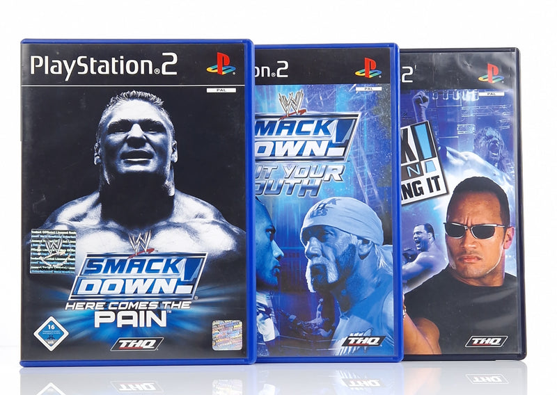 Sony Playstation 2 Spiele : Smack Down 3 Spiele als Bundle / Set - PS2 Wrestling