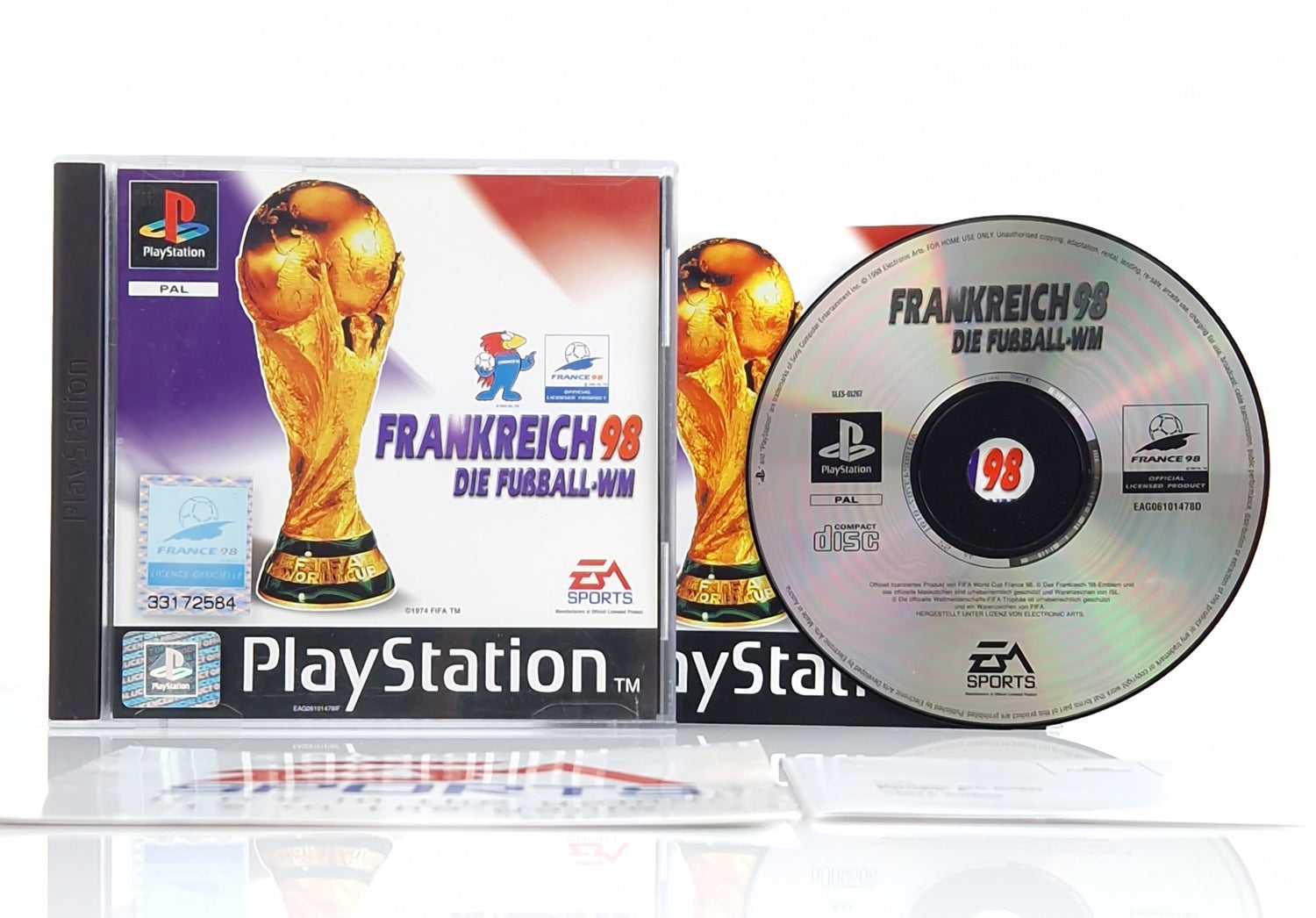 Playstation 1 Spiel : Frankreich 98 die Fußball WM - Sony PS1 PSX Psone OVP PAL