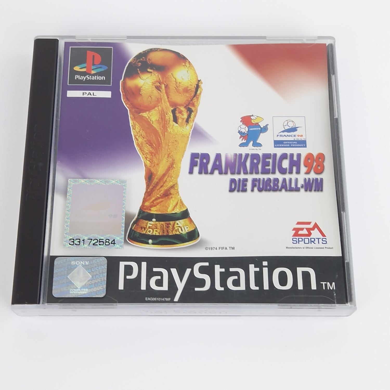 Playstation 1 Spiel : Frankreich 98 die Fußball WM - Sony PS1 PSX Psone OVP PAL