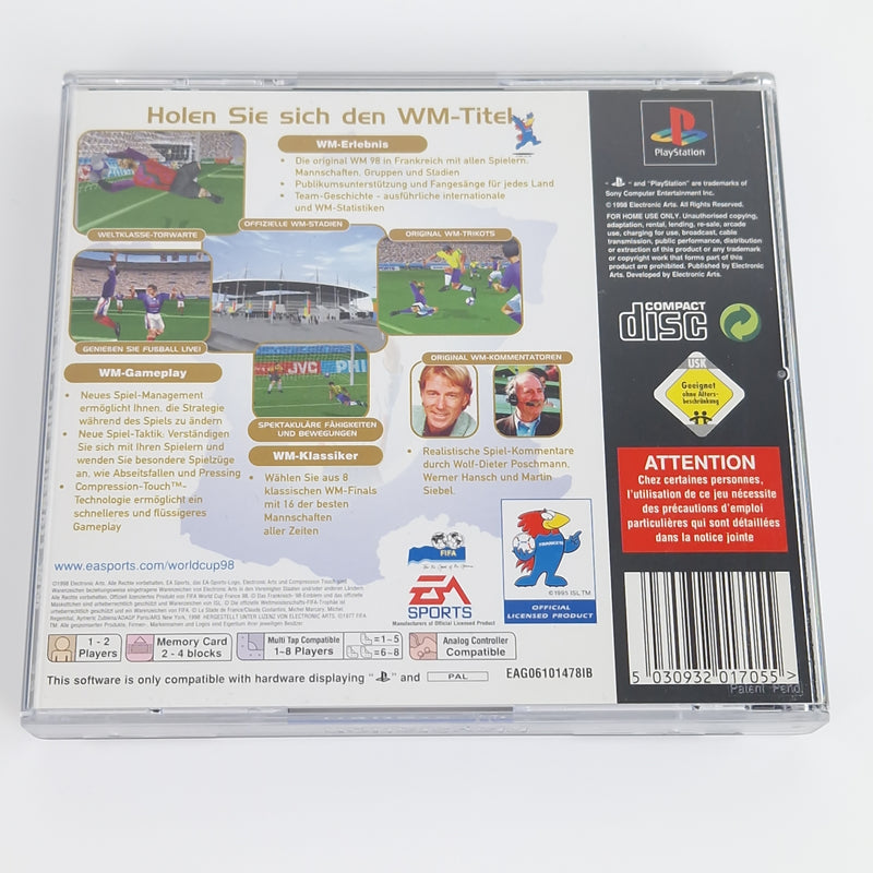 Playstation 1 Spiel : Frankreich 98 die Fußball WM - Sony PS1 PSX Psone OVP PAL