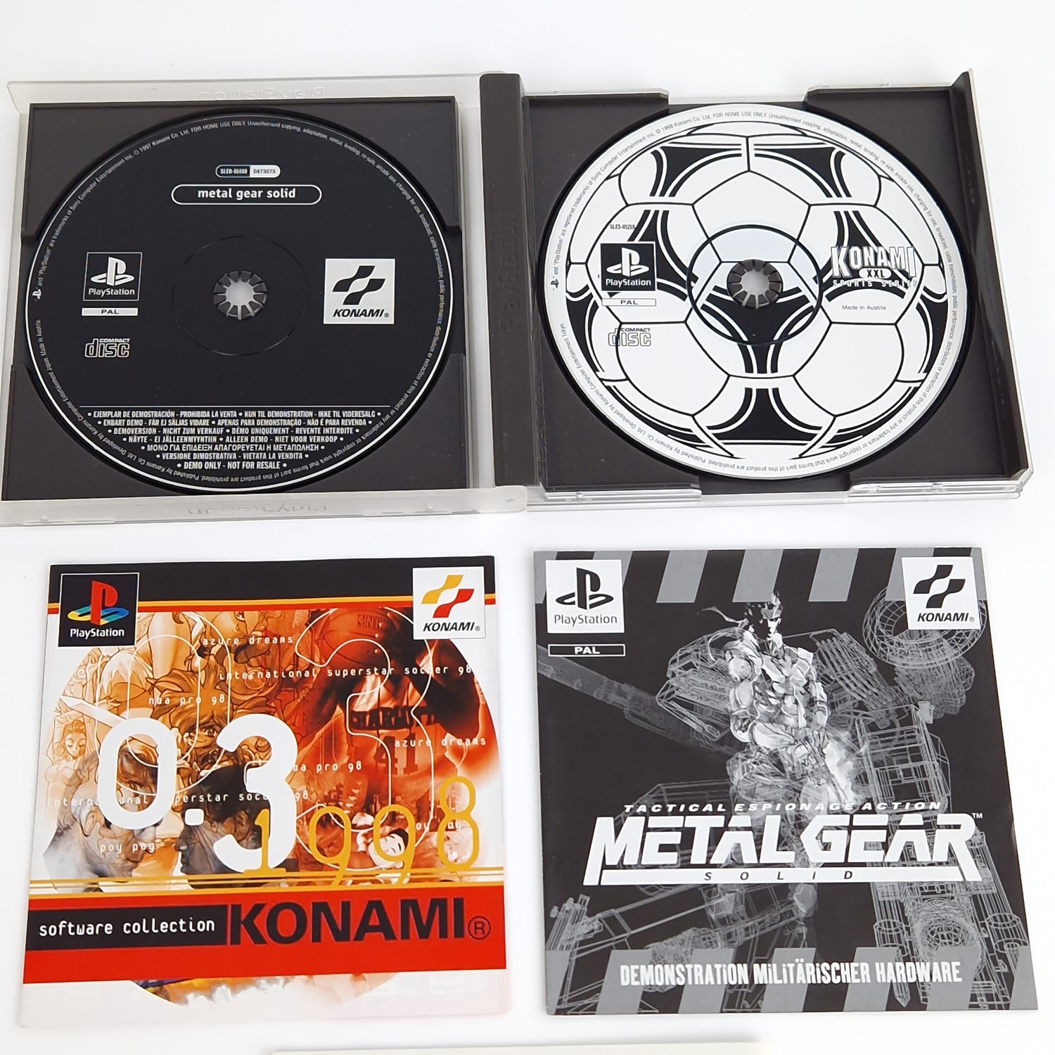 Playstation 1 Spiel : ISS Pro 98 + Metal Gear Solid DEMO - PS1 PSX | OVP PAL