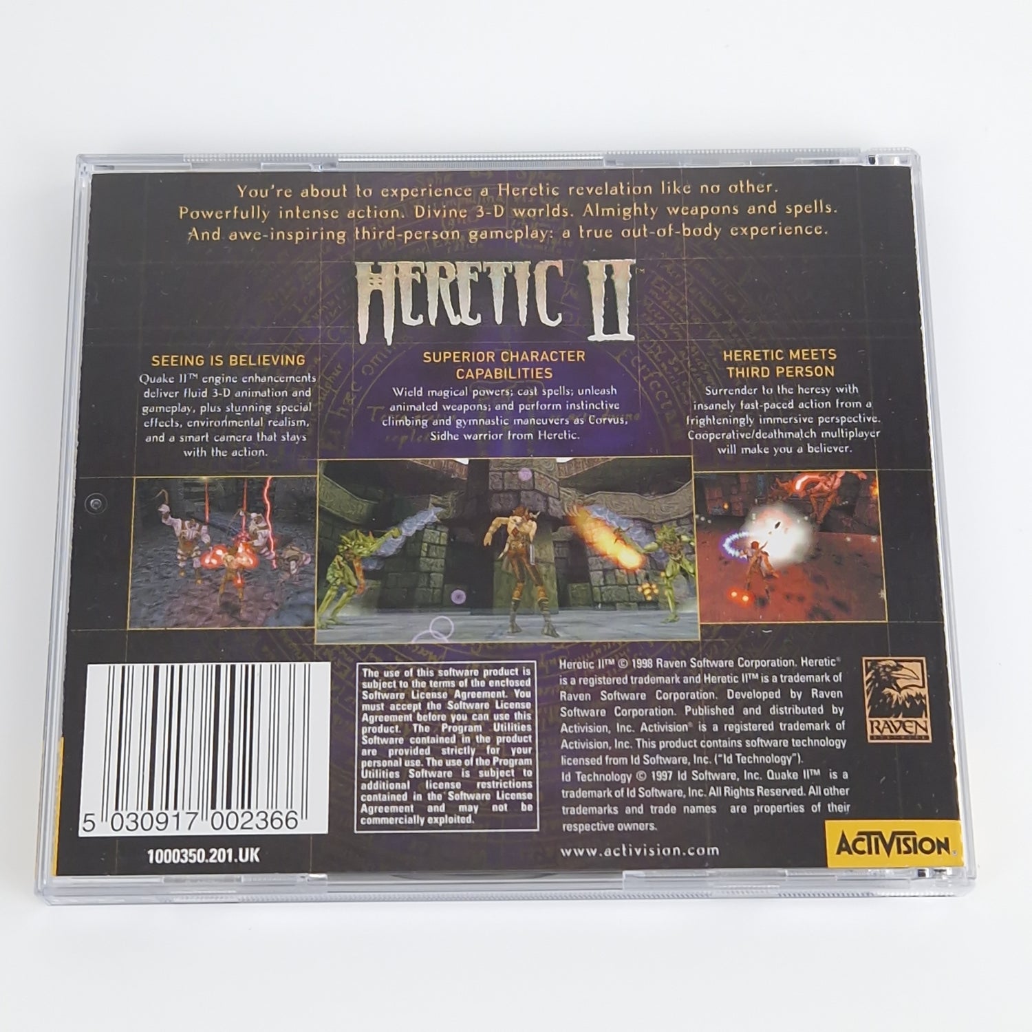 PC Spiel : Heretic II + Anleitung - Computer CD-ROM OVP | PAL